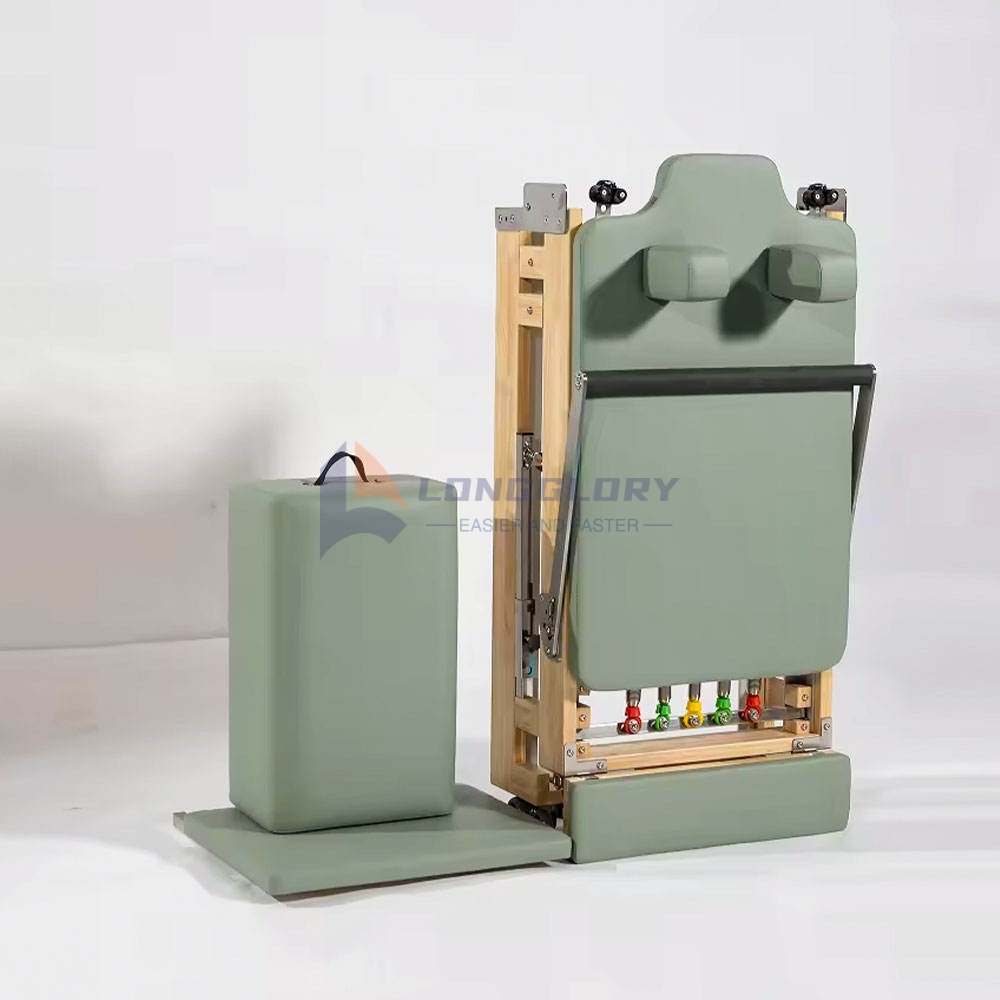 फोल्डेबल ओक वुड पिलेट्स सुधारक